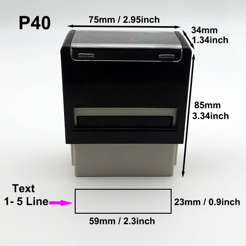 Self-Inking Rubber Stamp P40